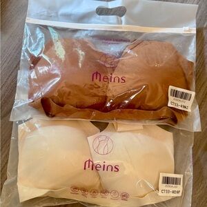 3 for $20–Meins Brown and Cream Bras- NWT
